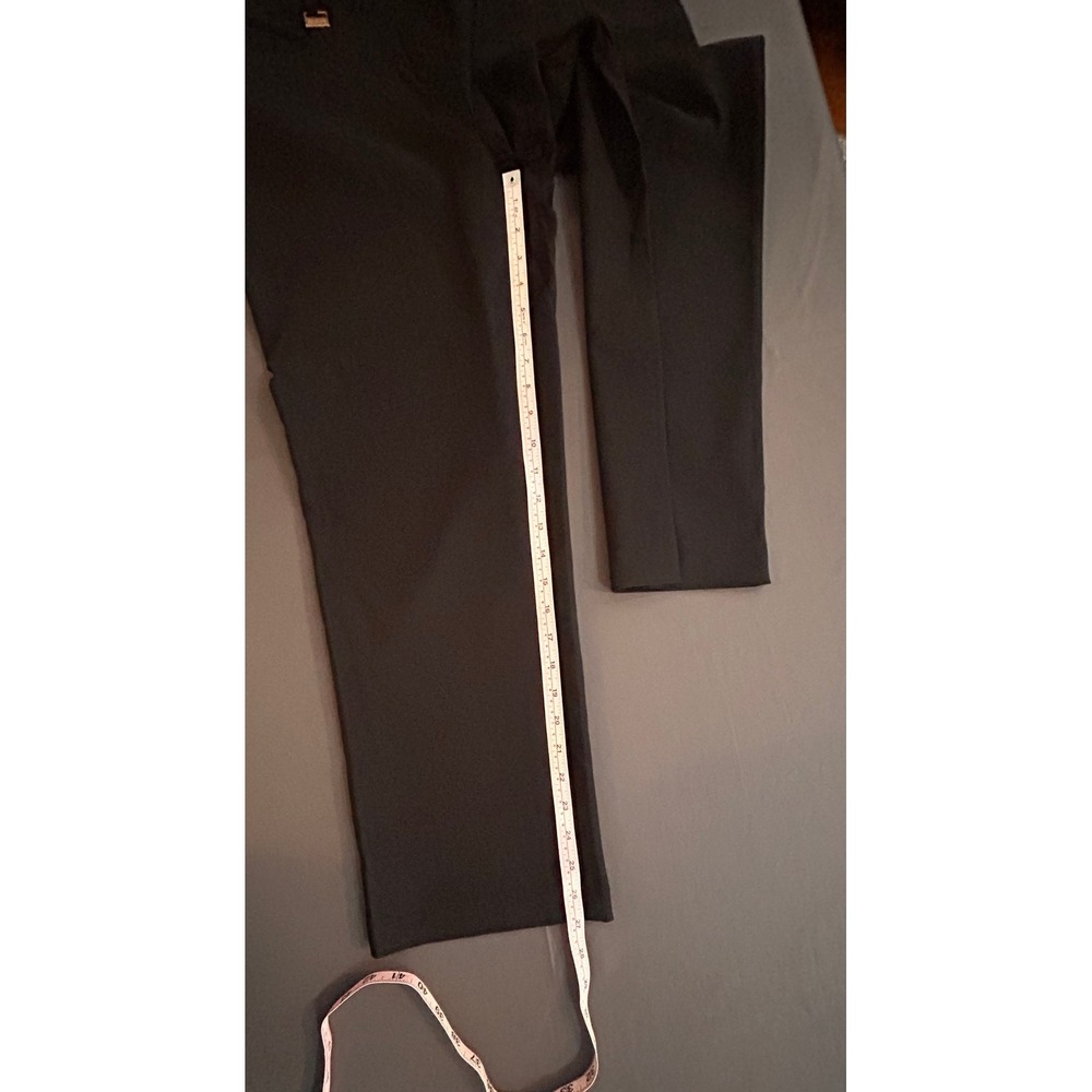 Nanette Lepore Black Gold Hardware Dress Pants XL Stretch‎ Trousers EUC - Picture 7 of 7